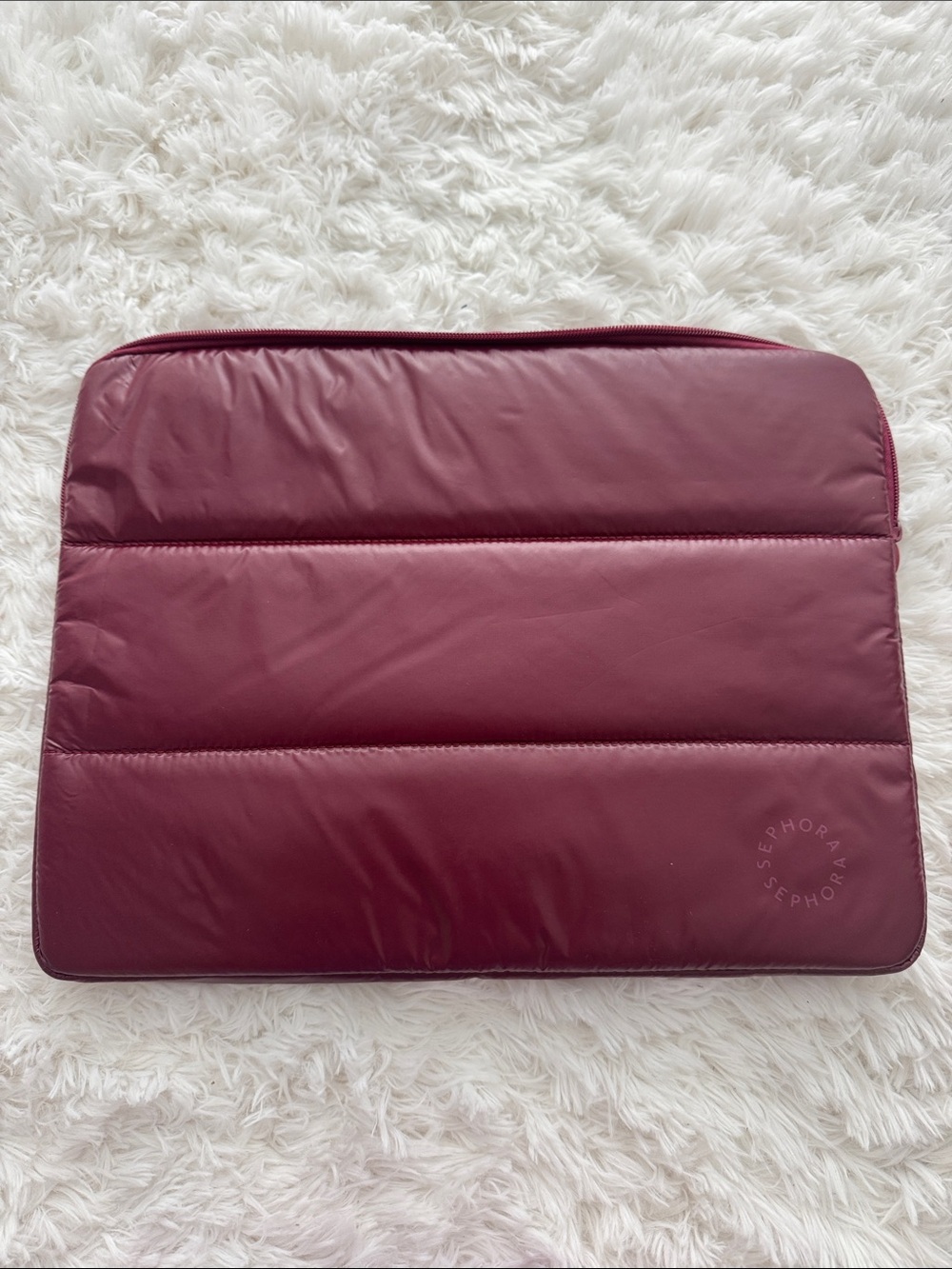 Sephora Wine Quilted Laptop Sleeve- exclusive release